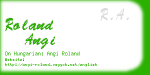 roland angi business card